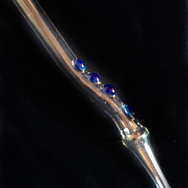 Glass bent straw (hand blown)
