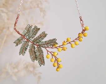 Collana Mimosa - pendente fiore giallo