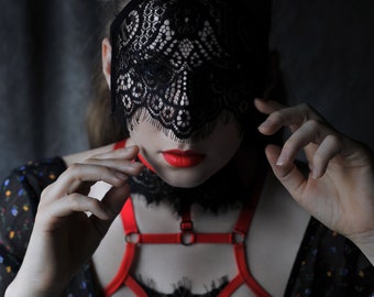 BDSM mask, Fetish mask, Sexy mask, Sexy toy, Erotic mask, Party mask, Mature mask, Lace mask, Sexy lingerie, Ball mask,