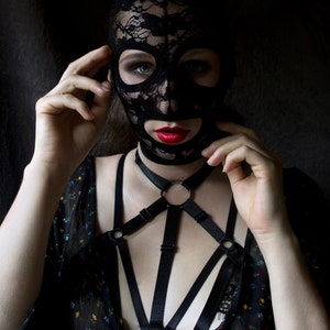 BDSM mask, Fetish mask, Sexy mask, Sexy toy, Erotic mask, Party mask, Mature mask, Lace mask, Sexy lingerie, Ball mask, image 3