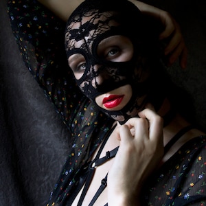 BDSM mask, Fetish mask, Sexy mask, Sexy toy, Erotic mask, Party mask, Mature mask, Lace mask, Sexy lingerie, Ball mask, image 2