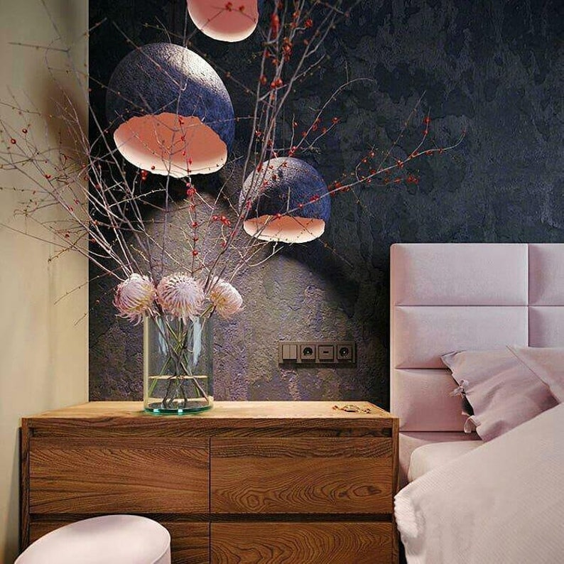 Pendant Modern Light Design Interior design Eco Friendly Home Decor Blue Hanging Lamp Sphere Form Present for home image 1