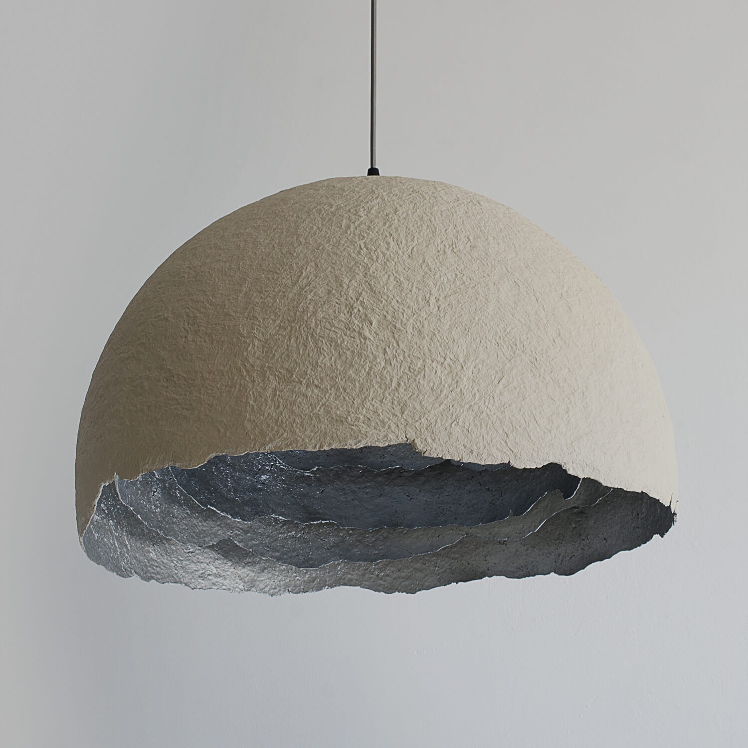 Papier Mache Paper Lamp Pendant Modern Light Floral Decor Etsy Canada