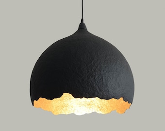 Paper mache pendant light scandinavian design Malva C60