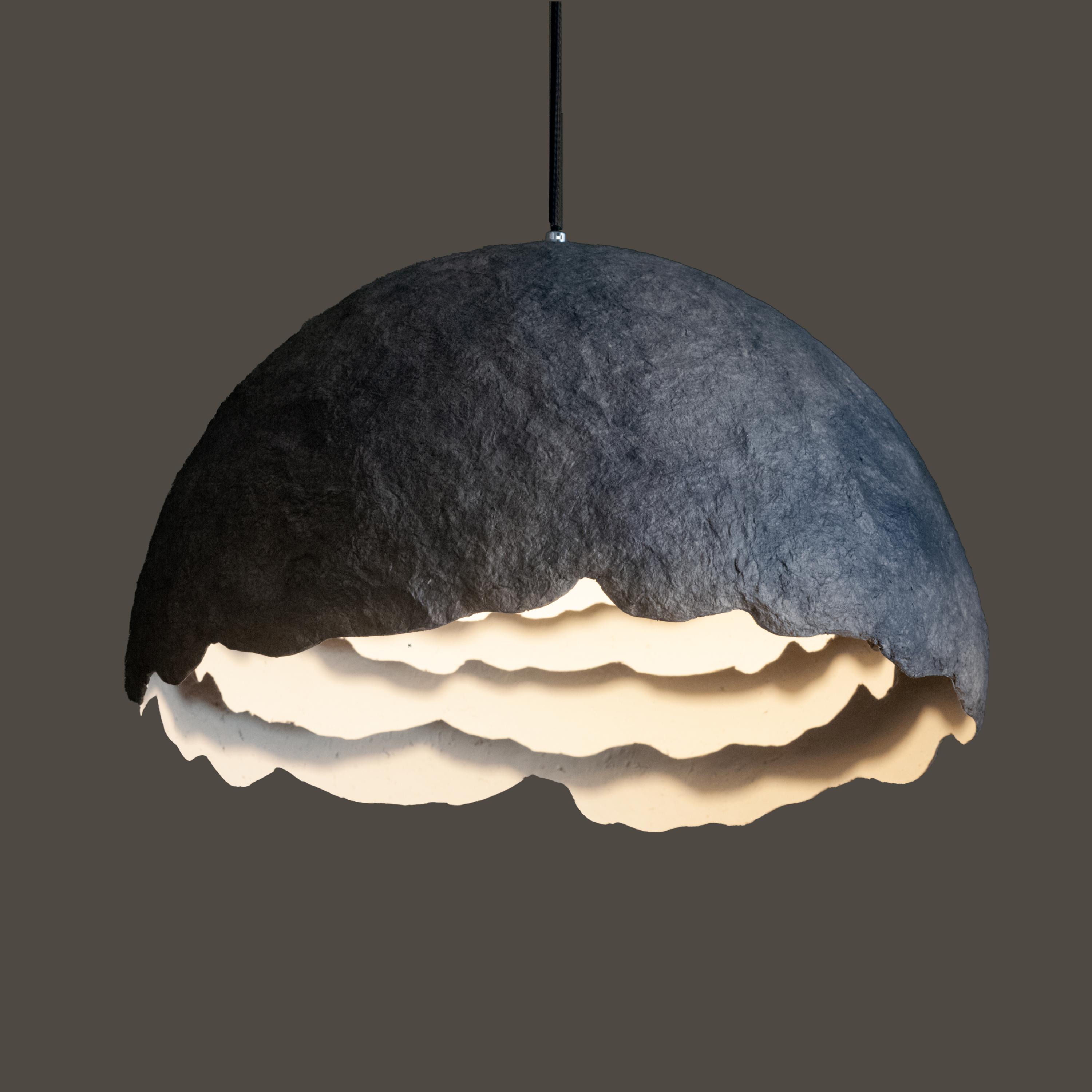 Sculptural Organic Pendant Light Minimal Wabi Sabi Ceiling Lamp