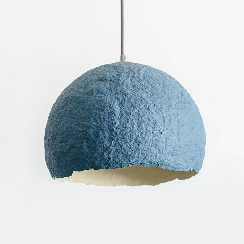 Pendant Modern Light Design Interior design Eco Friendly Home Decor Blue Hanging Lamp Sphere Form Present for home image 2
