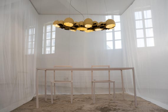 Extra Large Dinner Table Pendant Light, biocomposite: Modern Interior Lighting, 9xE27, Dining Room Lights