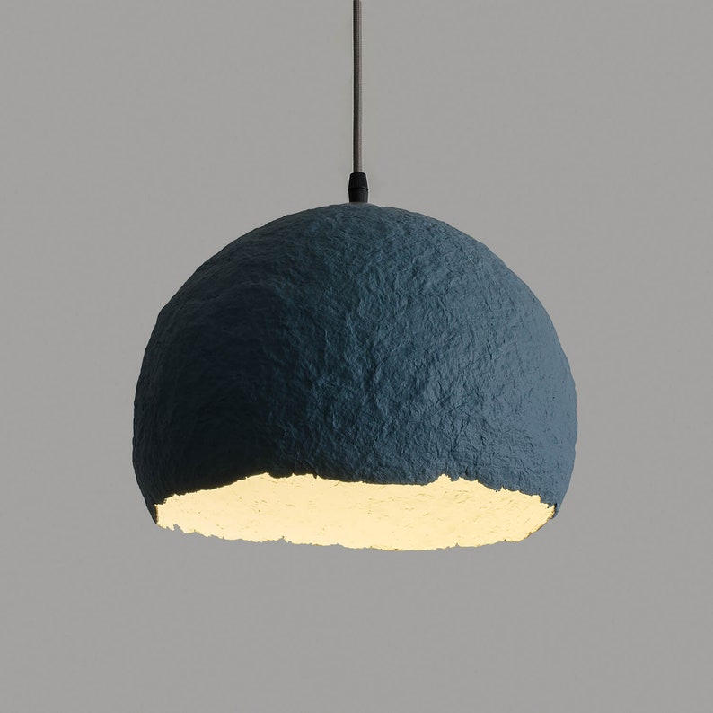 Pendant Modern Light Design Interior design Eco Friendly Home Decor Blue Hanging Lamp Sphere Form Present for home image 3