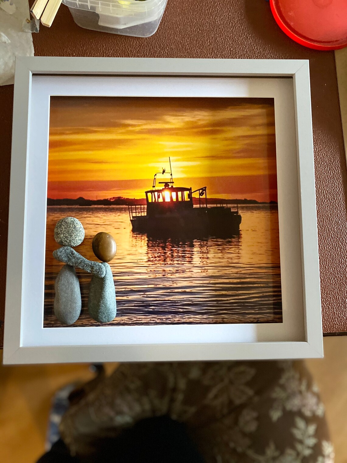 Pebble Art Frames Etsy