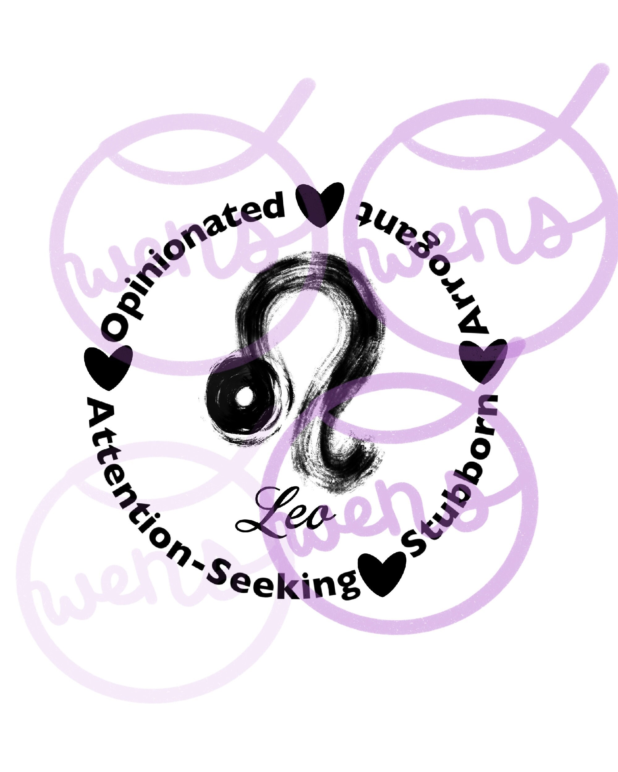 Leo zodiac sign funny traits worst traits png sublimation Etsy