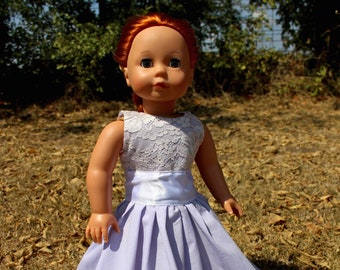 Formal Bridesmaids Prom Doll Dress for 18 Inch Doll