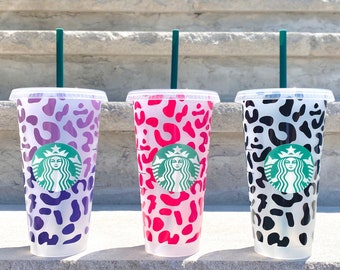 Starbucks Cup| Cheetah Starbucks Cup| Leopard Print Personalized| Full Cheetah Wrap| Starbucks Venti Cup| Animal Print Starbucks Cup