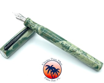 Agape Fountain Pen - "Woodland Camo" by Divine Pens Plus