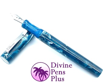 Agape Fountain Pen - "Arctic Blast" Brooks Blanks by Divine Pens Plus