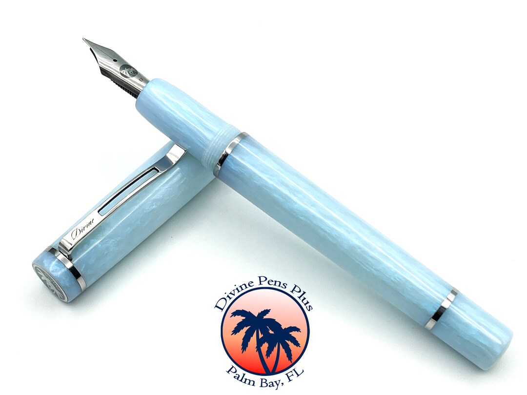 Divinus Fountain Pen electric Blue by Divine Pens Plus - Etsy