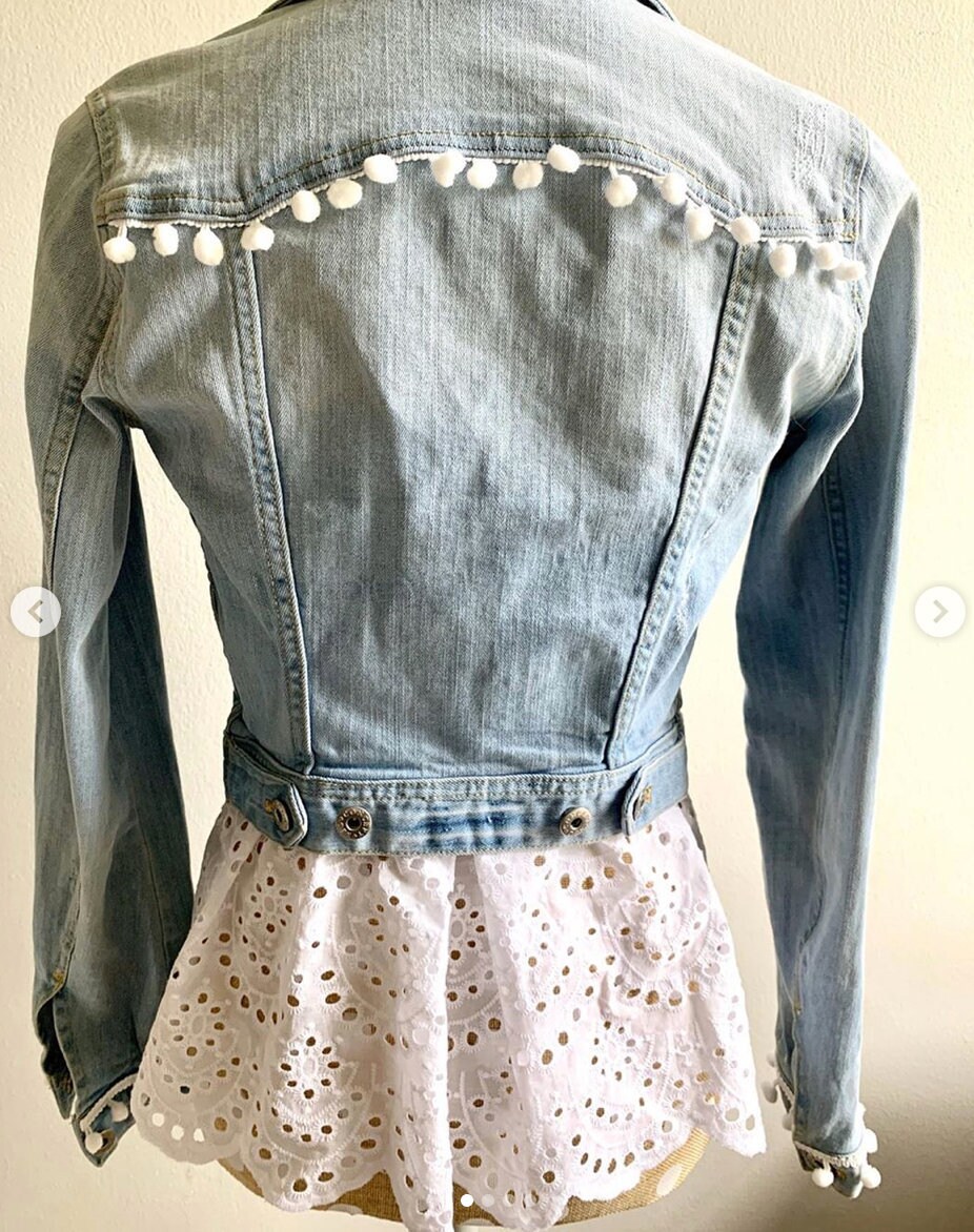 Bella Lace Jean Jacket | Etsy Australia