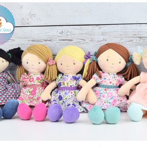 Personalised Bonikka Rag Dolls Embroidered Birthday Baby Gift Christening Personalized Doll Baby Birth Keepsake Baby Girl Baby Shower