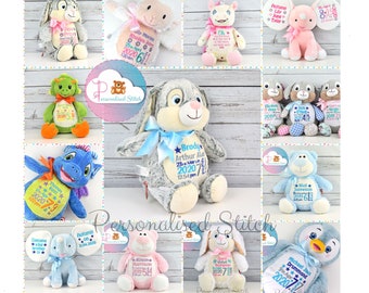 Personalised Embroidered Teddy Bears / Personalized Cubbies / New Baby Gift / 1st Easter gift / Baby shower / Baby Girl Boy Gift / Keepsake