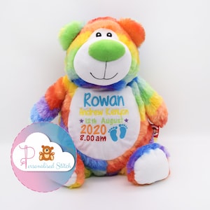 Bestickter Regenbogen Teddy Bär Kuscheltier