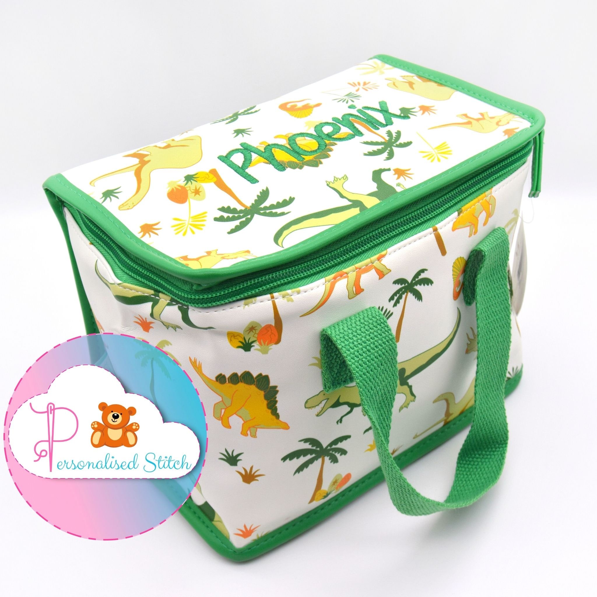 Personalised Embroidered Kids Lunch Box | Bag Back to School | Nursery Assorted Unicorn | Dinosaur | Girls & Boys Lunch Bags  Personalized
