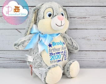 Ursinho de pelúcia personalizado / Ursinho bordado / Presente de Páscoa / Presente personalizado / Bichinho de pelúcia personalizado / Presente para recém-nascido