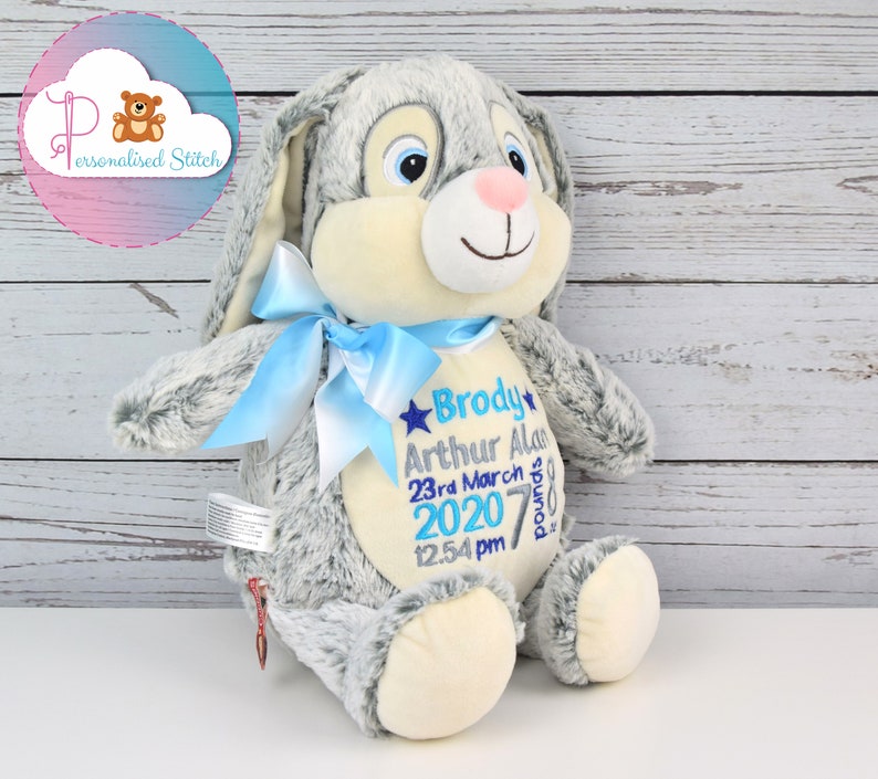 Personalised Teddy Bear Bunny / Embroidered Cubbie / Easter | Etsy
