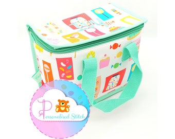 Lonchera infantil personalizada Sweetie / Bolsa de almuerzo infantil bordada / Bolsa personalizada Bolsa de guardería escolar / Bolsa de regreso a la escuela / Calidad