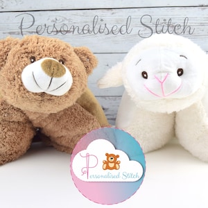 Gepersonaliseerd kussen geborduurd kussen gepersonaliseerd cadeau kinderen kussen verjaardagscadeau Baby geboortekaartje Geboorte Teddy