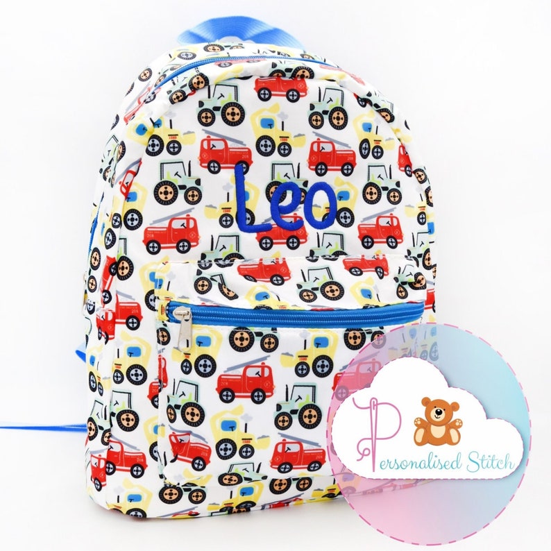 Personalised Backpack Kids Boys and Girls Embroidered Backpacks Rucksack Personalized Bag School Nursery Bag image 4