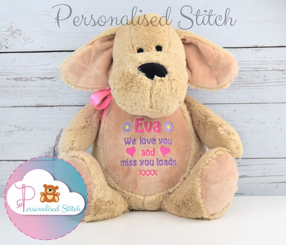 Personalised Dog Puppy Teddy Bear Embroidered Teddies Personalized Gift Stuffed Animal Baby Shower Gift Newborn Gift Keepsake Etsy