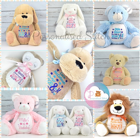 Personalised Teddy Bears Personalized Gift Embroidered Teddies Personalised Birthday Gift Baby Shower Gift Baby Boy Girl Teddy Etsy Canada