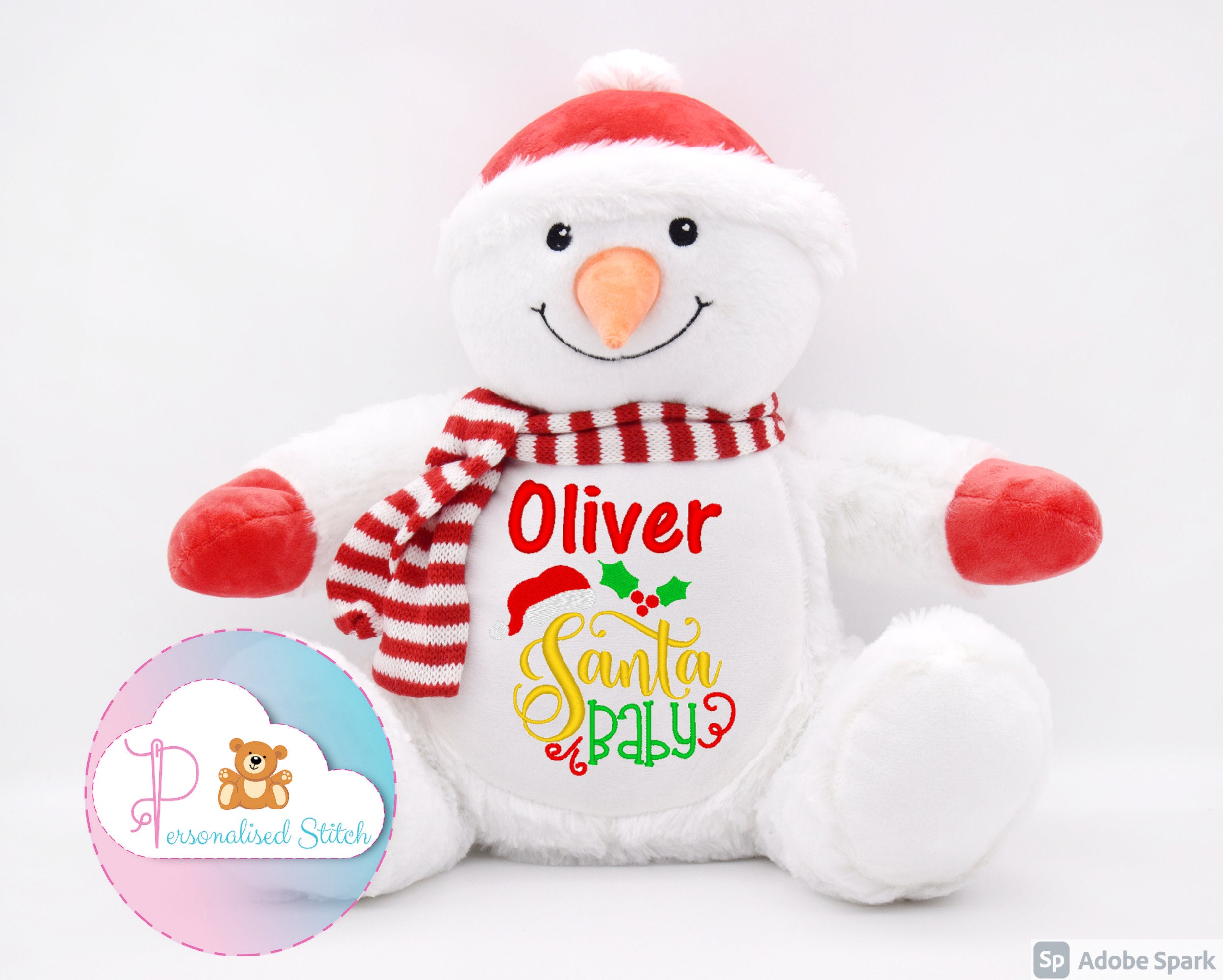 My First Christmas 2021 Embroidered Mumbles Teddy Penguin Reindeer Santa Snowman 