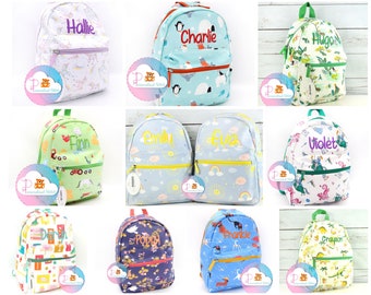 Personalised Girls & Boys Backpack | Kids Back to school Embroidered Backpack | Rucksack Personalized Bag School | Nursery Bag