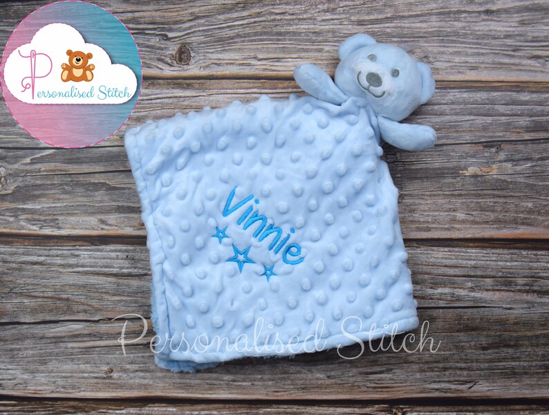 Personalised Baby Comforter / Embroidered Snuggle blanket / Etsy