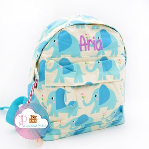 Personalised Kids Mini Backpack Embroidered Toddler School Bag Animals Backpack Kids Name Personalized Bag Back to School Nursery Bag image 8