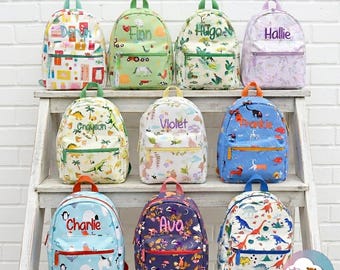 Mochila personalizada para meninas e meninos | Mochila infantil bordada de volta às aulas | Mochila Escolar Personalizada | Bolsa de berçário