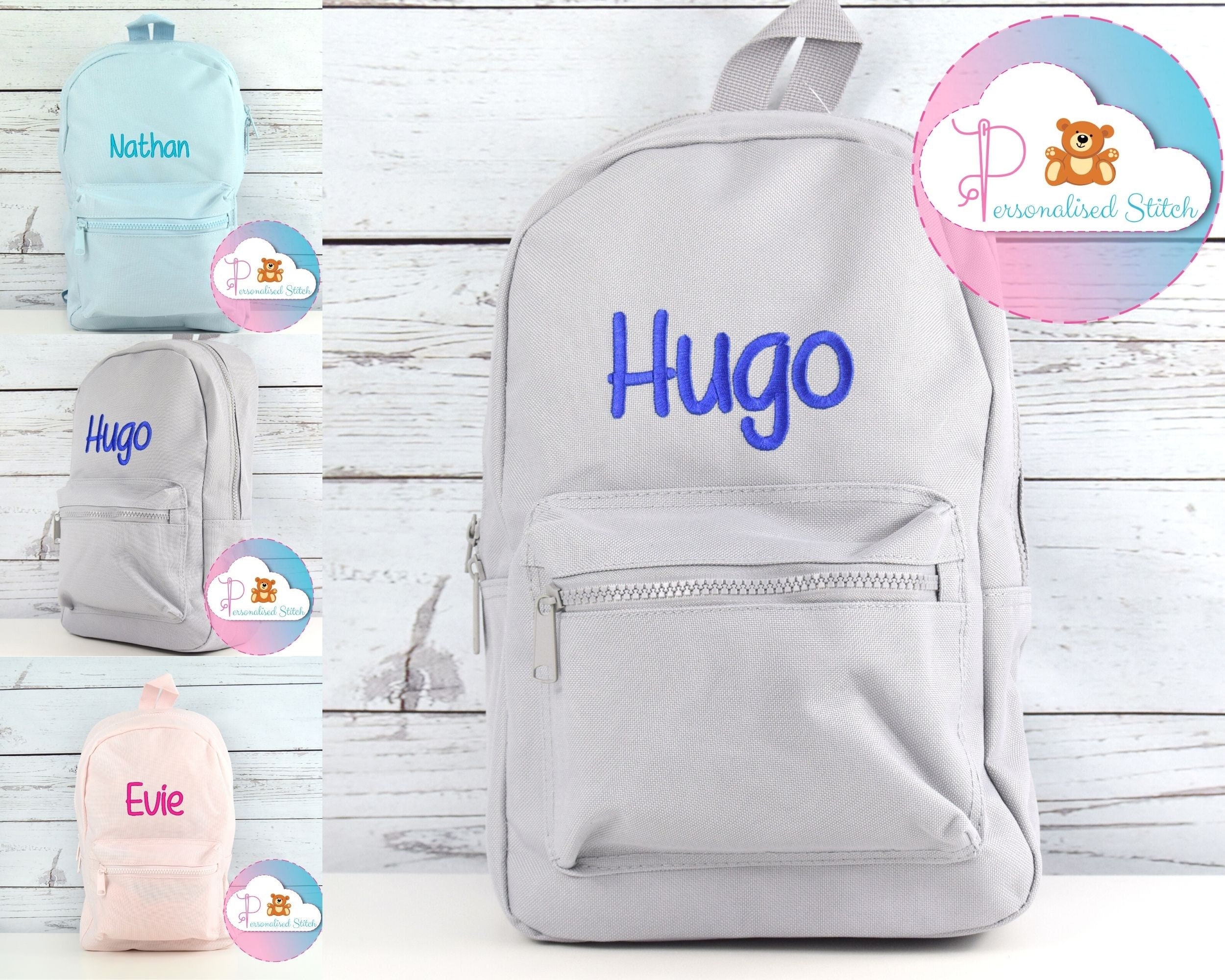 Personalised Kids Backpack Toddler School Bag | Embroidered Mini ...