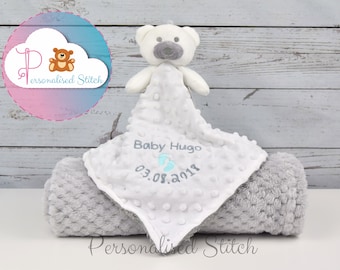 Rabbit And Blanket Personalised Name bear teddy baby newborn comforter