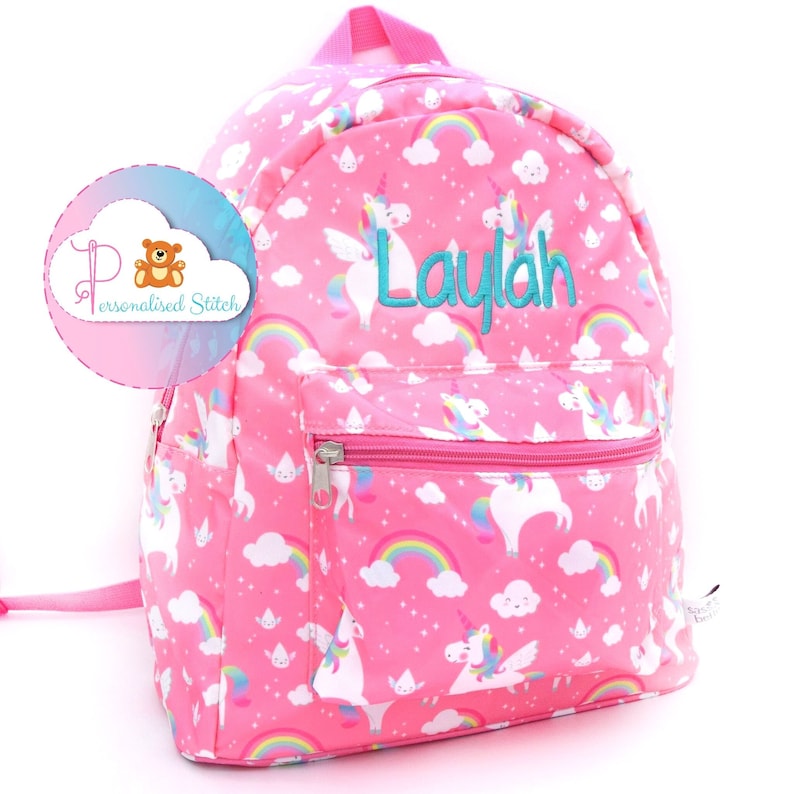 Personalised Backpack Kids Boys and Girls Embroidered Backpacks Rucksack Personalized Bag School Nursery Bag image 9