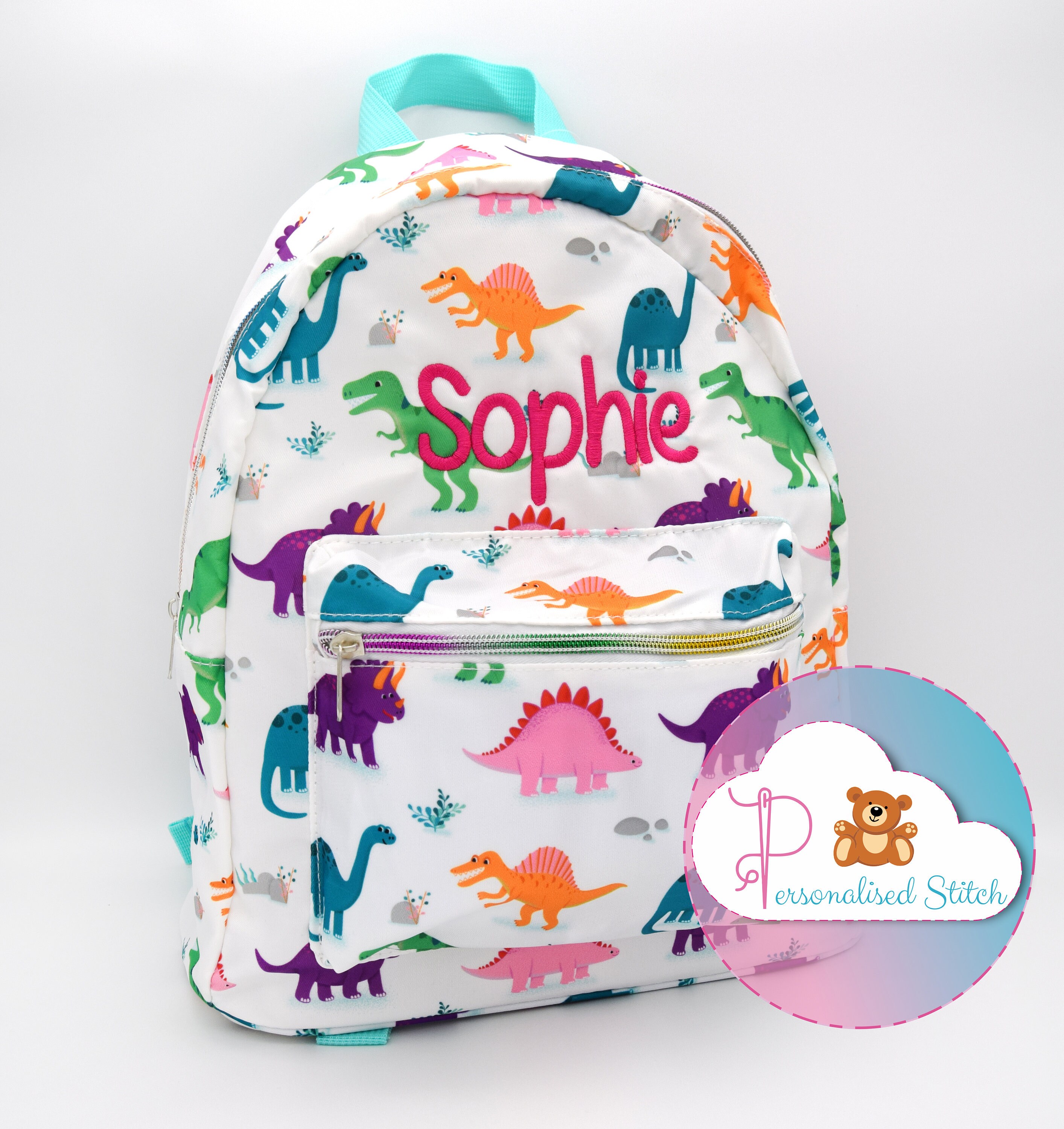 dinosaur personalised backpack