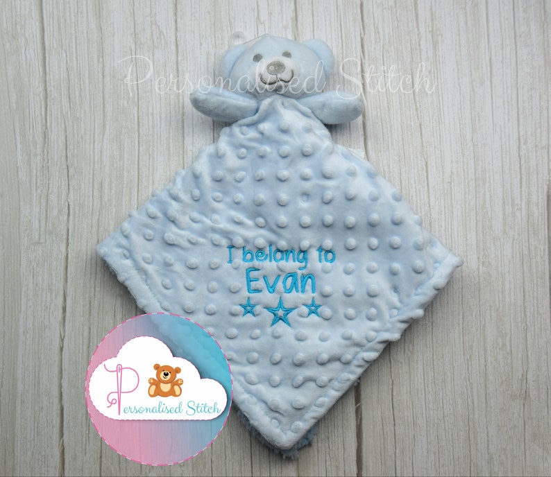 Personalised Baby Comforter / Embroidered Snuggle blanket / Etsy