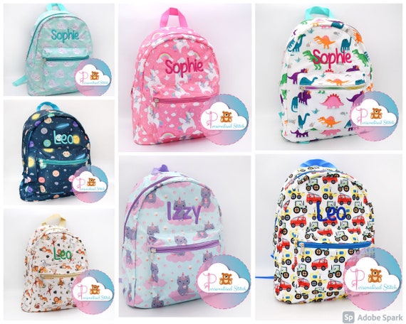 kids personalised backpack