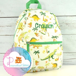 Sac à dos dinosaure personnalisé | Sac enfant Enfants Brodé Garçons Sac à dos | Sac à dos Sac à dos Sac d’école personnalisé Sac de maternelle | Haute qualité