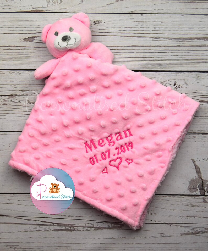 Personalised Baby Comforter / Embroidered Snuggle blanket / Etsy