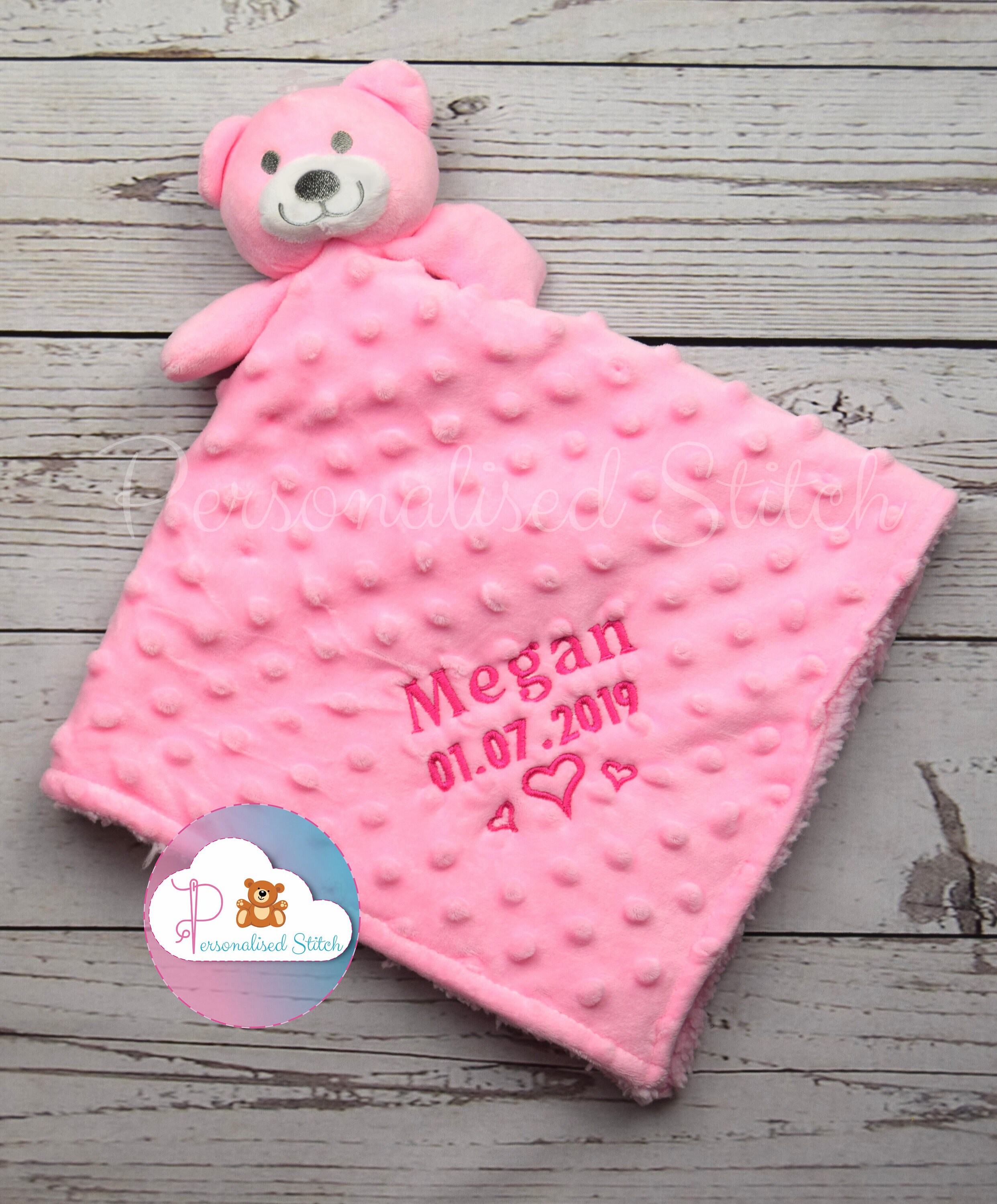 Personalised Baby Comforter / Embroidered Snuggle Blanket / Etsy UK