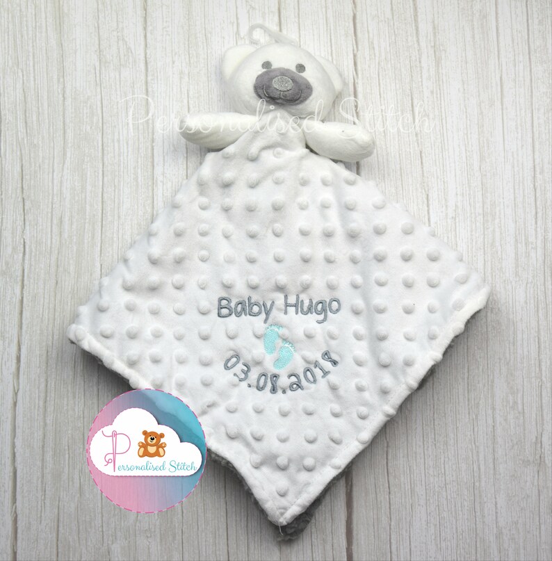 Personalised Baby Comforter / Embroidered Snuggle blanket / Etsy