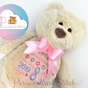 Personalisierter Baby Teddy Bär Personalisiert Teddies Stofftier Geburtstagsgeschenk Baby Geburt Ankündigung Neue Baby Geschenk Geburt Teddy Plüschtier