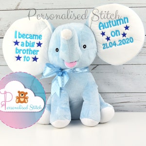 personalised baby elephant teddy