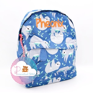 Personalised Kids Mini Backpack Embroidered Toddler School Bag Animals Backpack Kids Name Personalized Bag Back to School Nursery Bag image 6