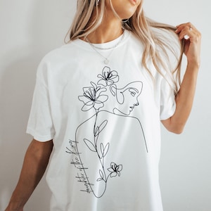Filha do Rei SVG, Designs de Sublimação Cristã, Fé PNG, Modelo Canva, Impressão de Arte de Linha Floral, Camiseta Fé svg, Uso Comercial